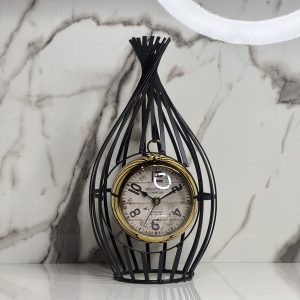 Eclipse Noir Cage Clock