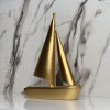 Golden Sailboat Decor