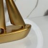 Golden Sailboat Decor